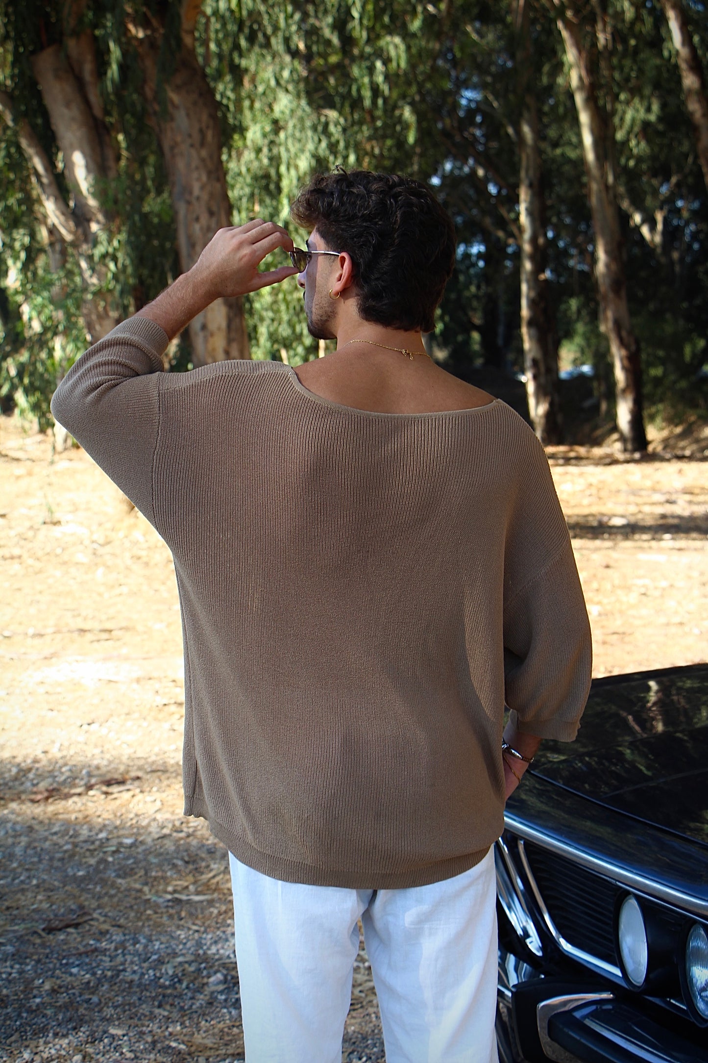 סריג בז' || צאוורון פתוח סטייל מיקונוס